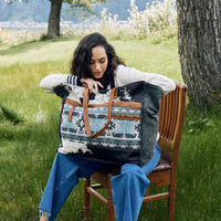 Cowhide Turquoise Weekender