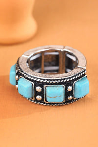 Square Semi Stone Ring