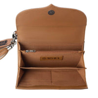 Myra Wildflower Story Handtooled Leather Wallet
