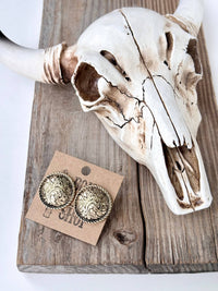Western Style Round Stud Earrings