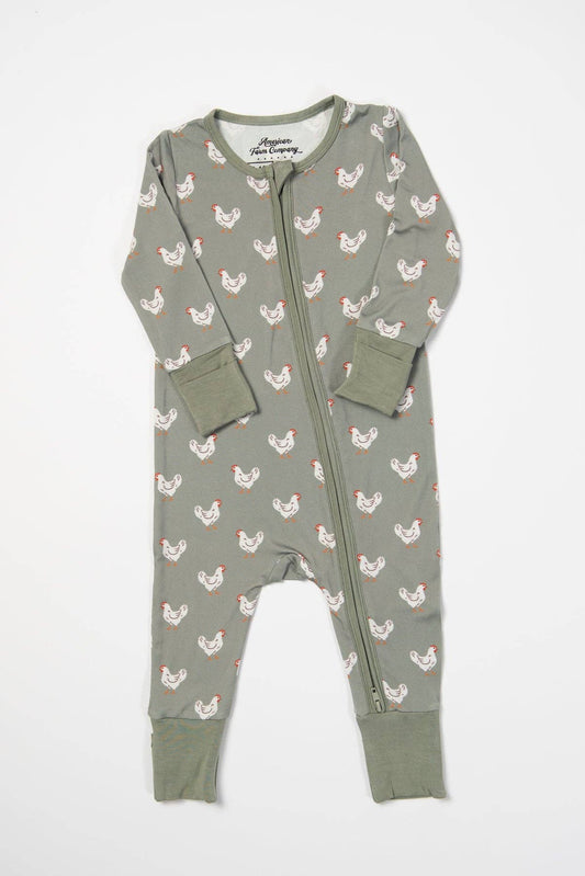 Sage Chickens Bamboo Zippy