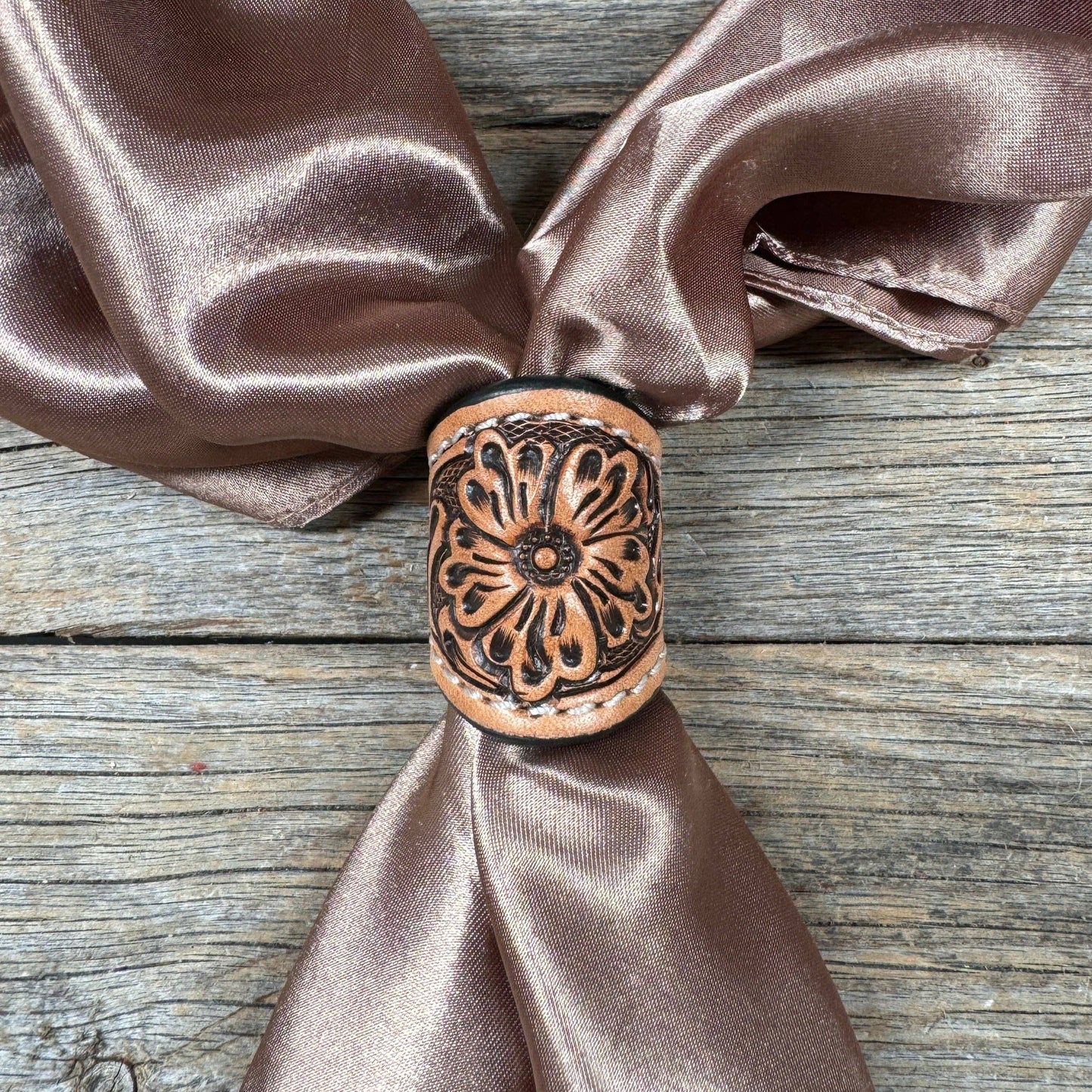 Tooled Leather Slides