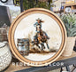 8" Round Barrel Racer Art