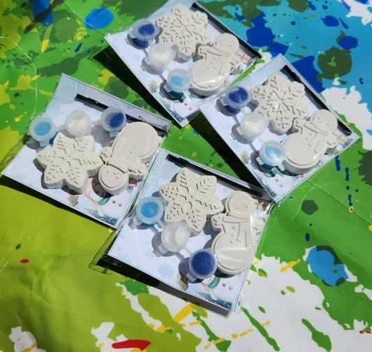 Snowmen, Snowflake Paint your own Kits