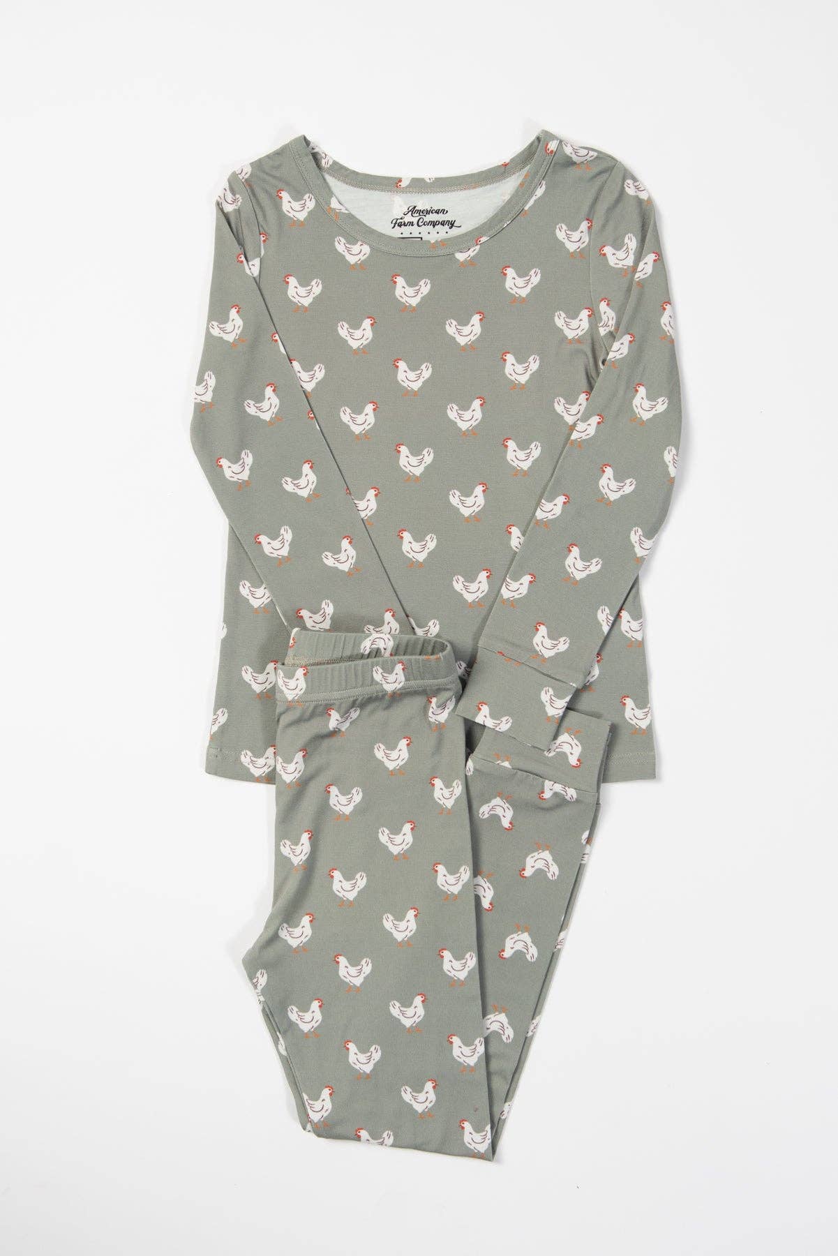 Sage Chickens Toddler PJ Set