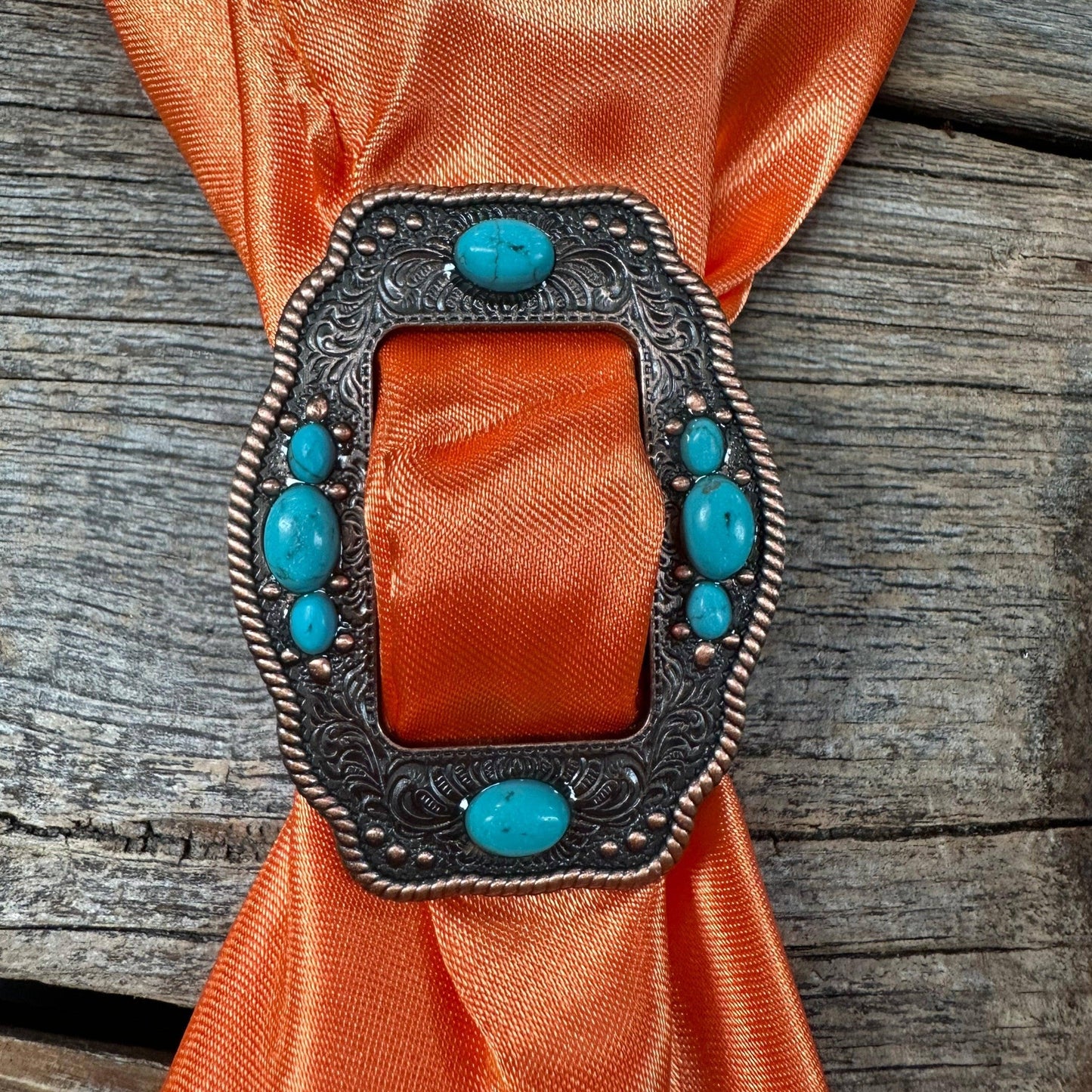 Copper with Turquoise Wild Rag Slide