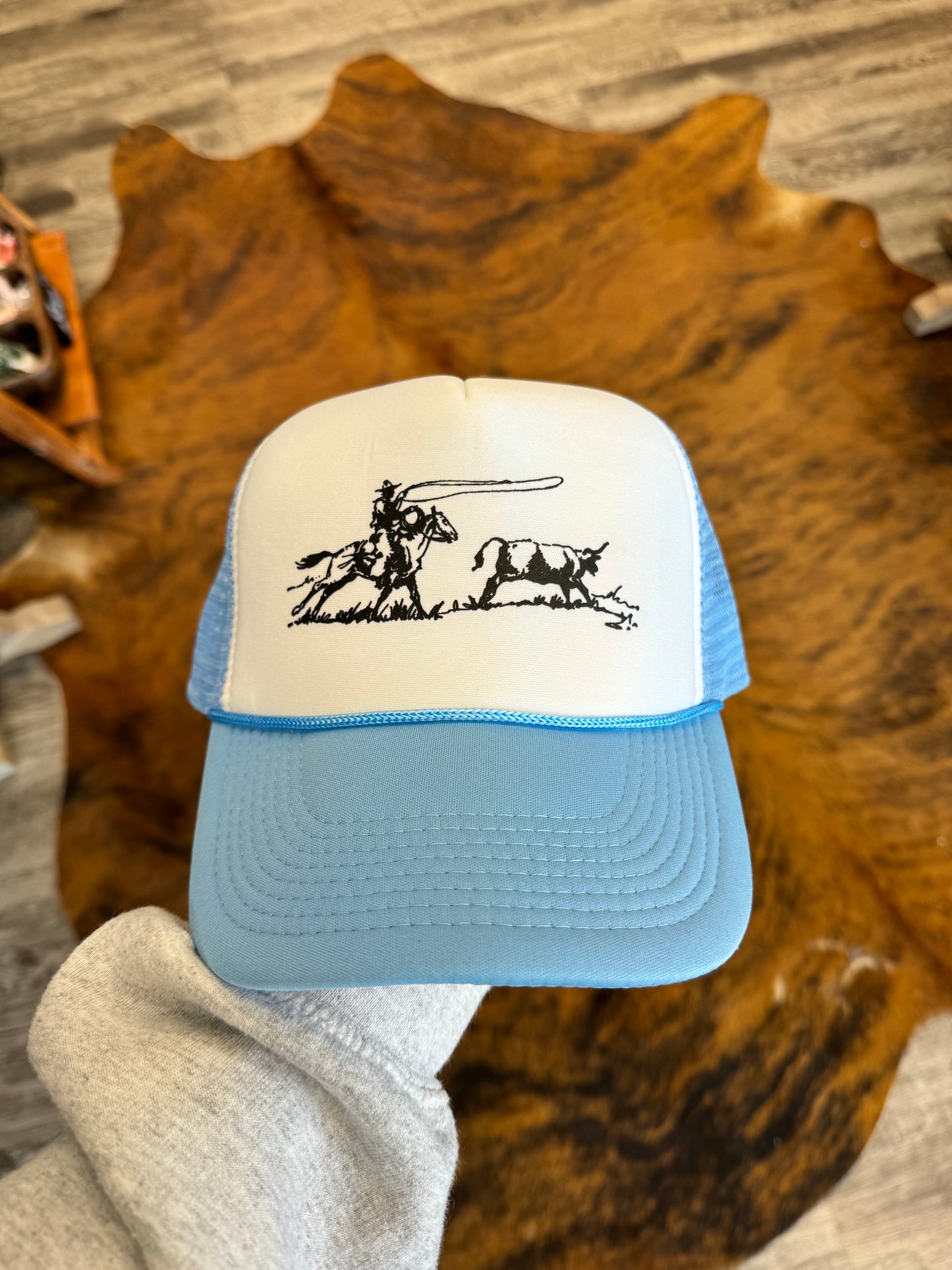 Light Blue Roping Hat