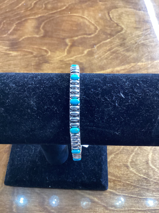 Western Turquoise Stretch Bracelet 3