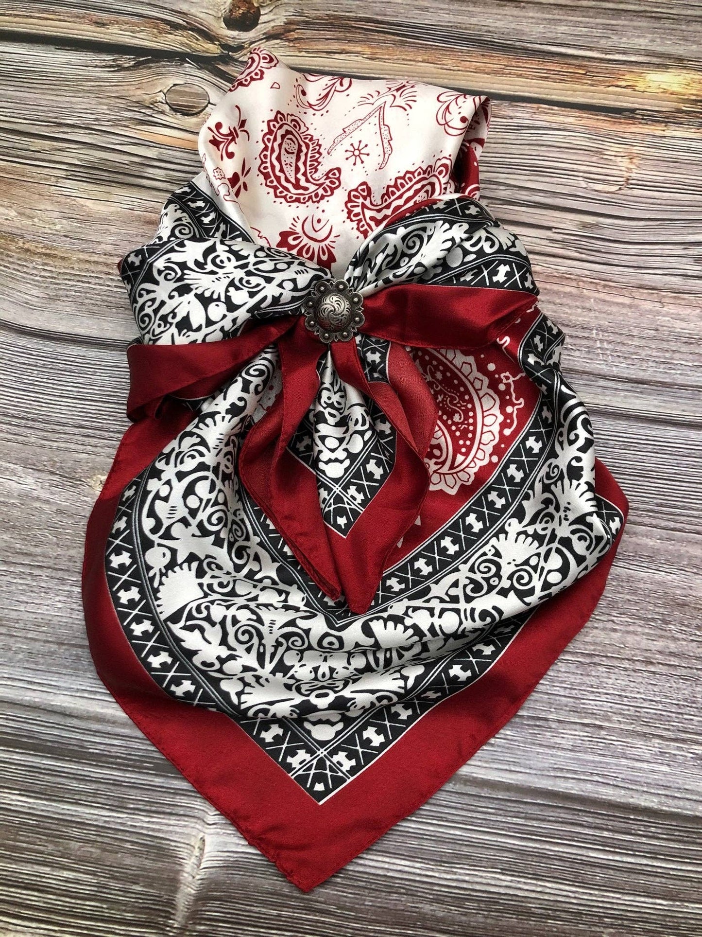 Red/Black Double Paisley Wild Rag