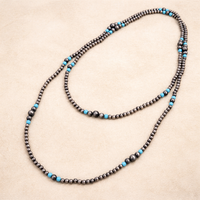 Long Turquoise Stone Necklace