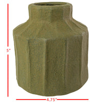 Ramon Matte Green Ceramic Vase