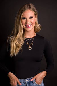 Gold Layered Charm Necklace