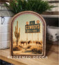 Arch Top All Cowboys Welcome Framed Art