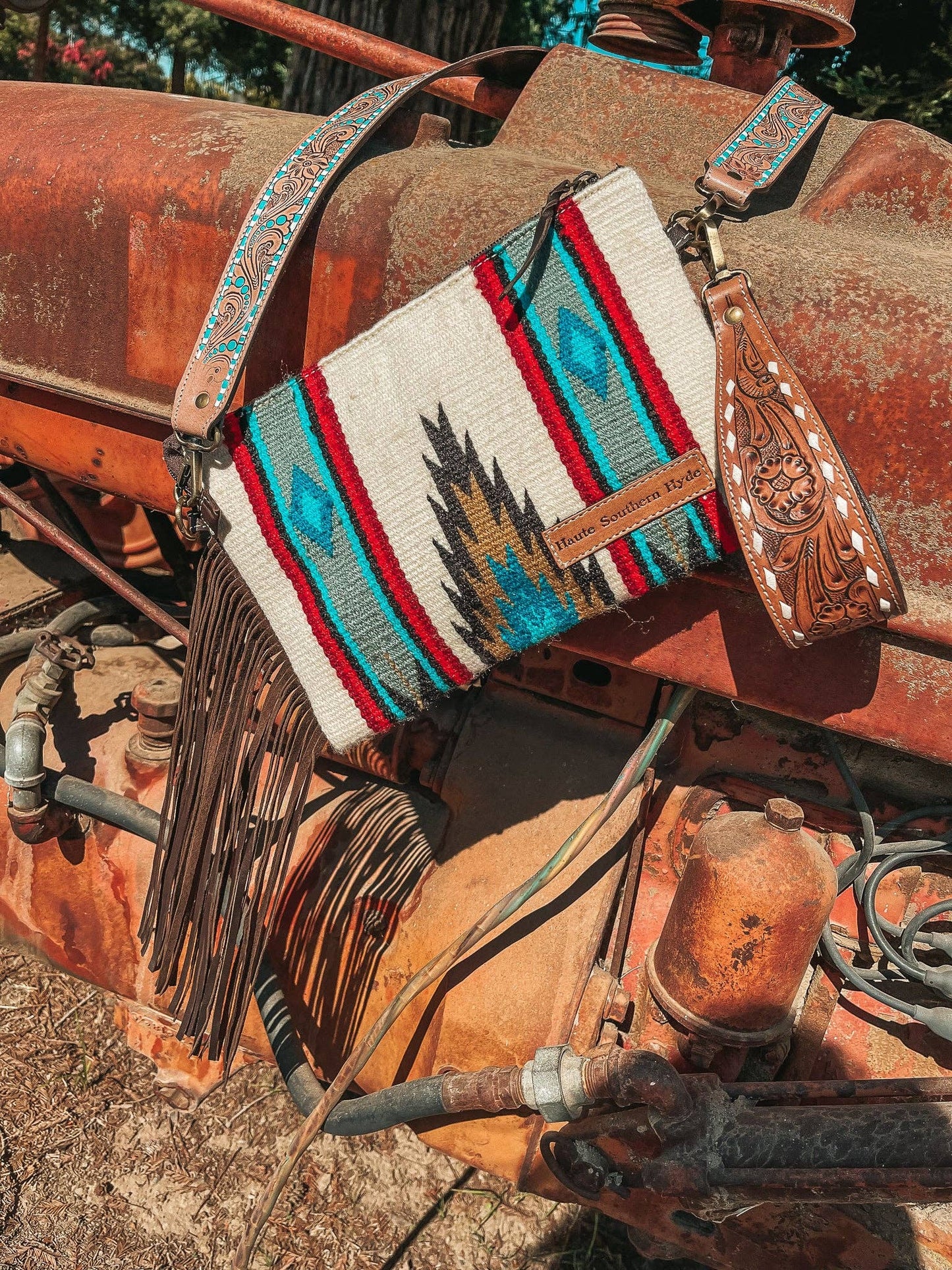 The Santa Cruz Leather Tooled Purse