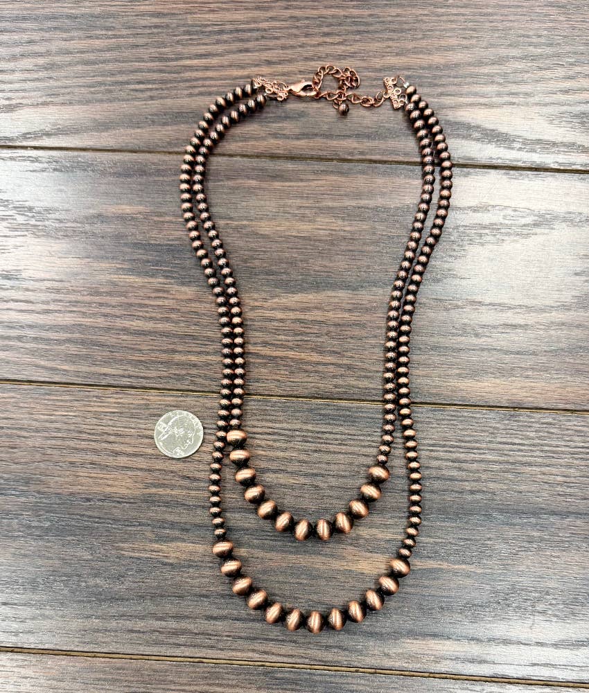 2 Strand Copper Necklace