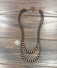 2 Strand Copper Necklace