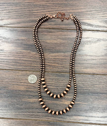2 Strand Copper Necklace
