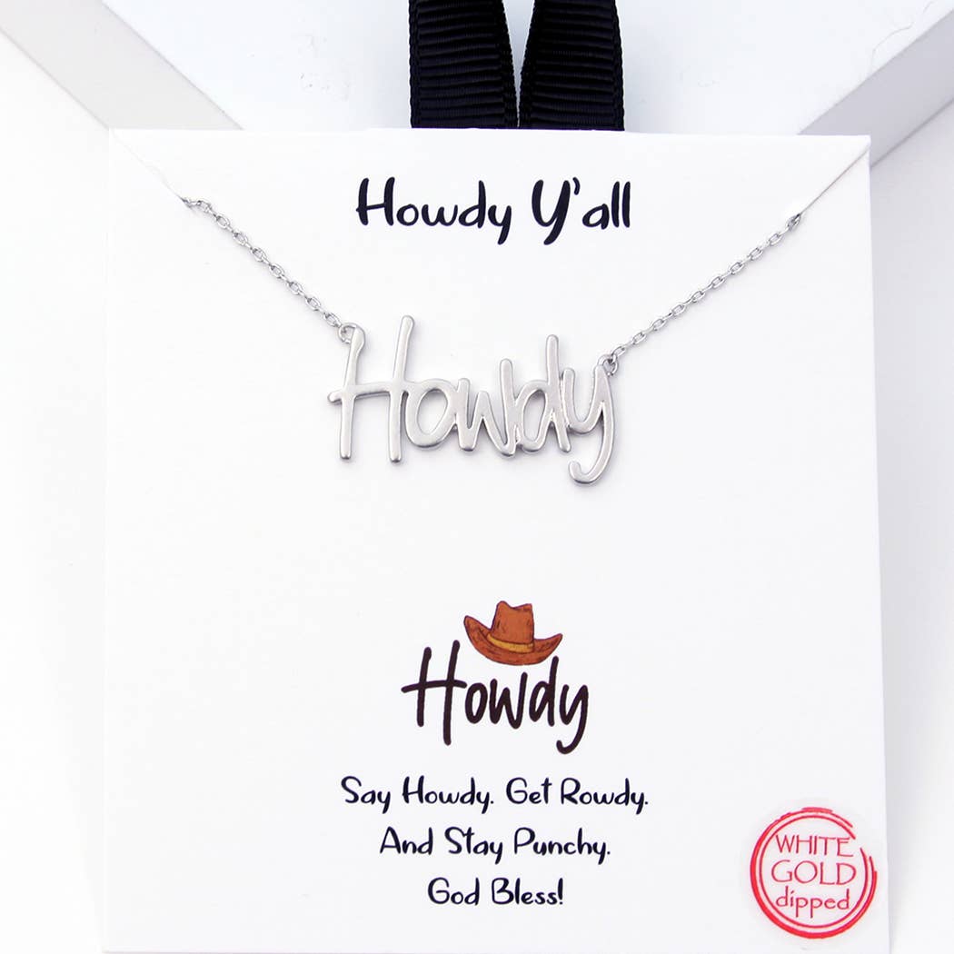 Howdy Word Necklace