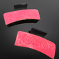 Pink Tooled Leather Claw Hair Clip