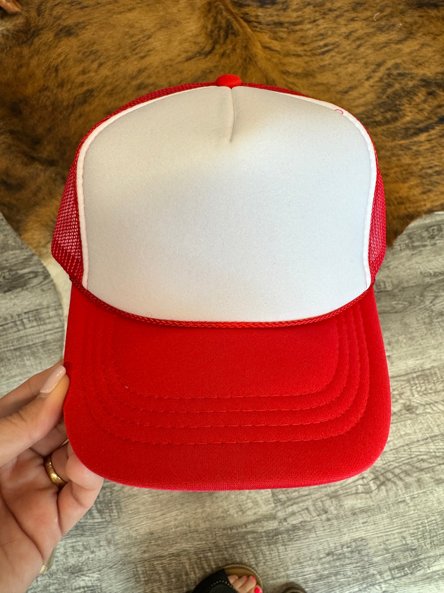 Otto White & Red Trucker Hat