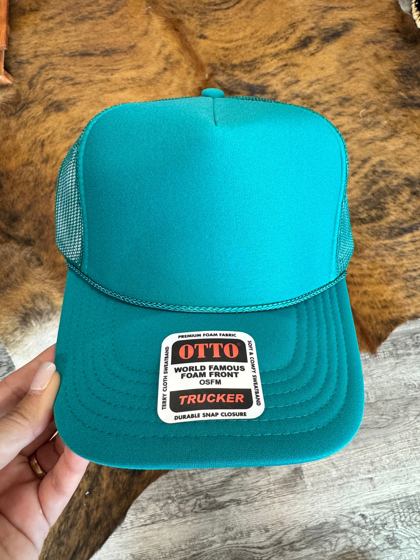 Otto Turquoise Trucker Hat