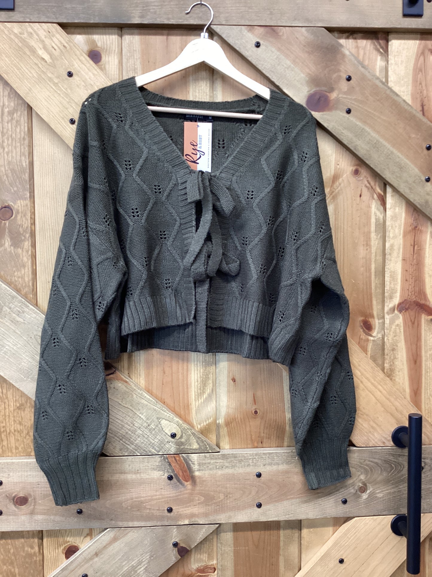 Knotted Long Sleeve Cardigan