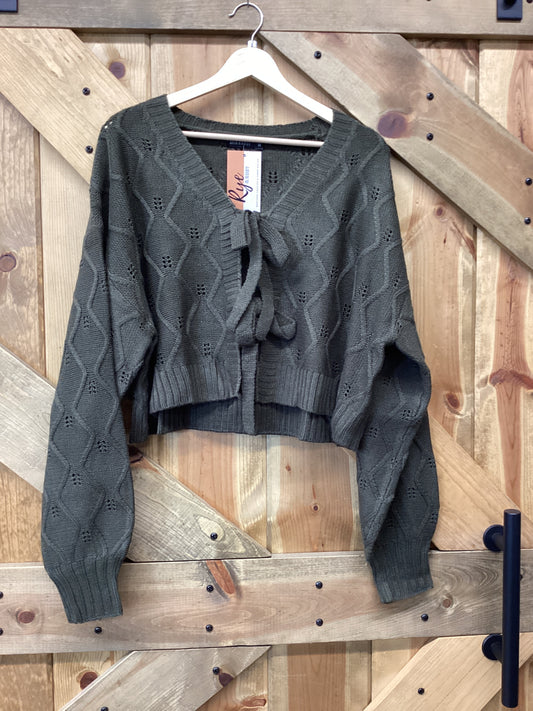 Knotted Long Sleeve Cardigan