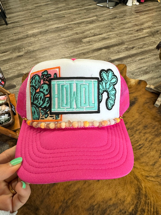 Pink Howdy Trucker Hat