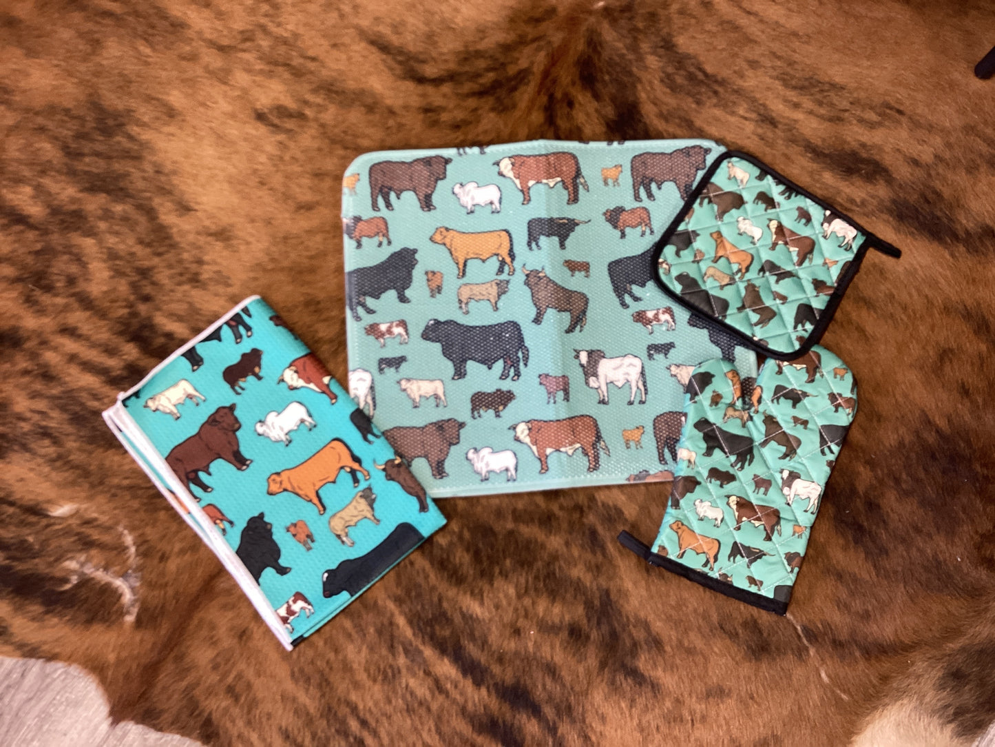 Blue Cows Kitchen Set