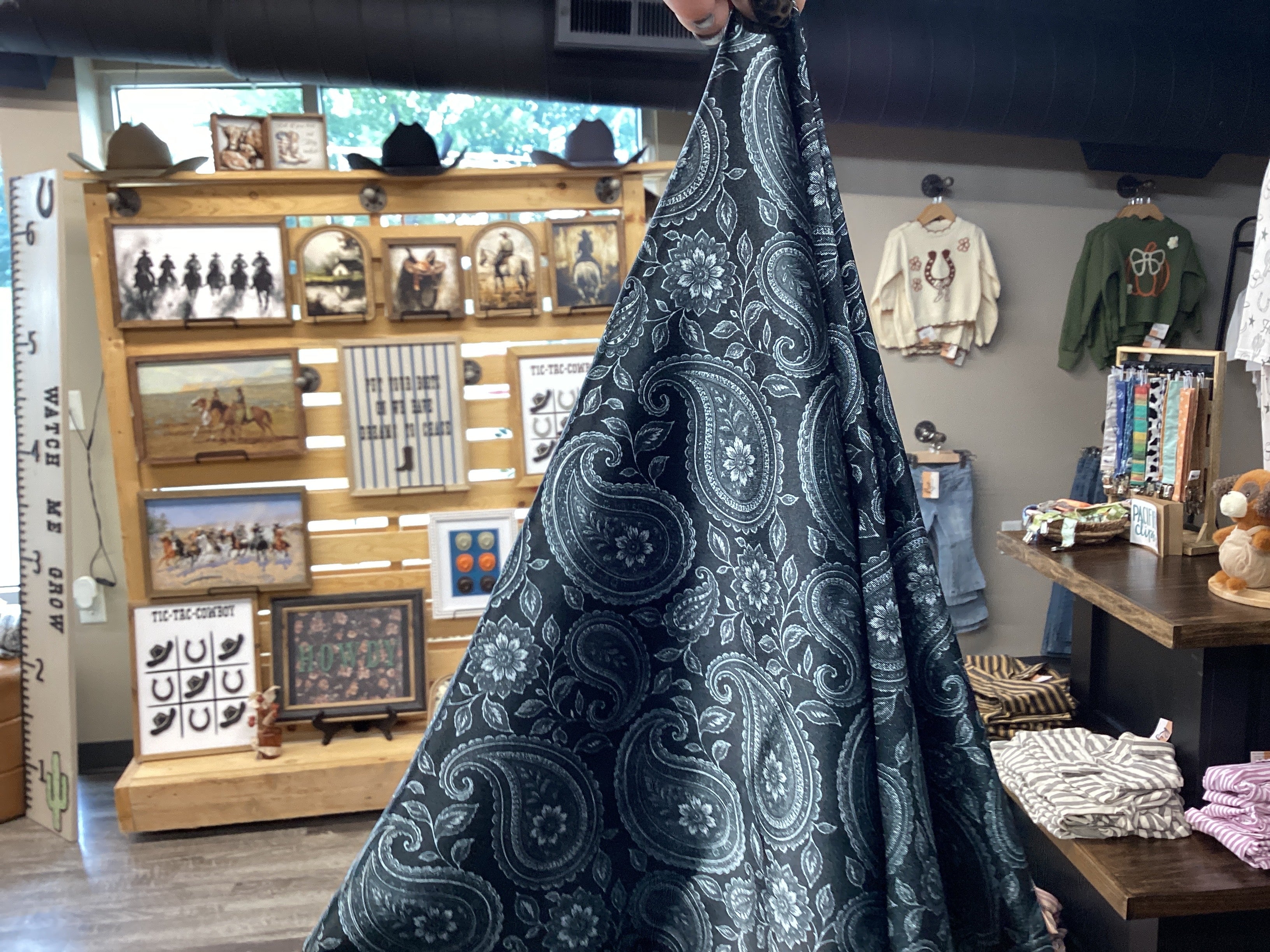 Black Paisley Wild Rag
