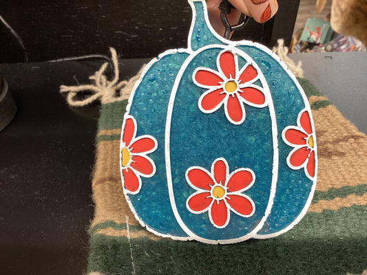 Flower Blue Pumpkin Freshie