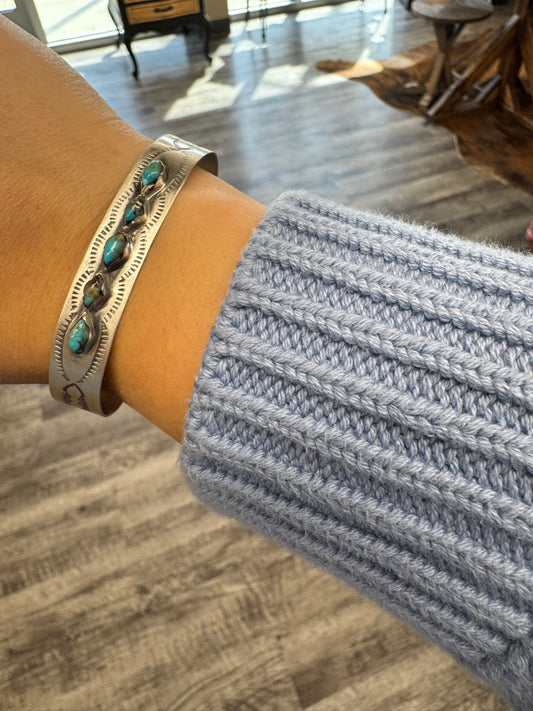 Matte Turquoise Oxidized Cuff