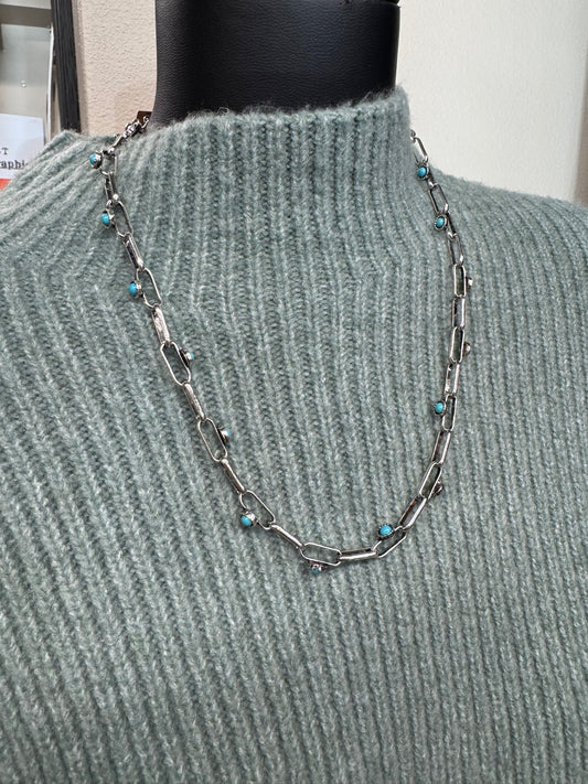 Western Soldered Stone Linked Chain Necklace