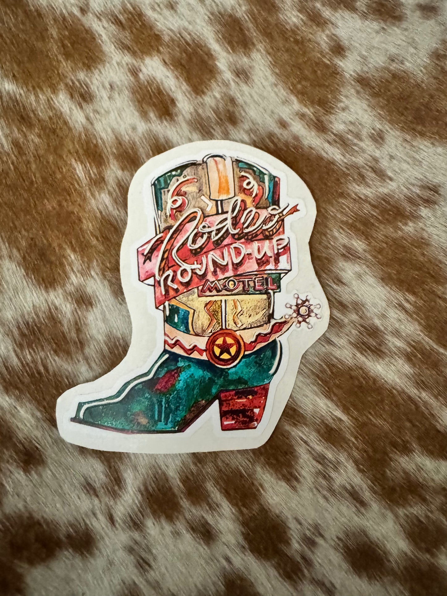 Rodeo Round Up Boot Sticker