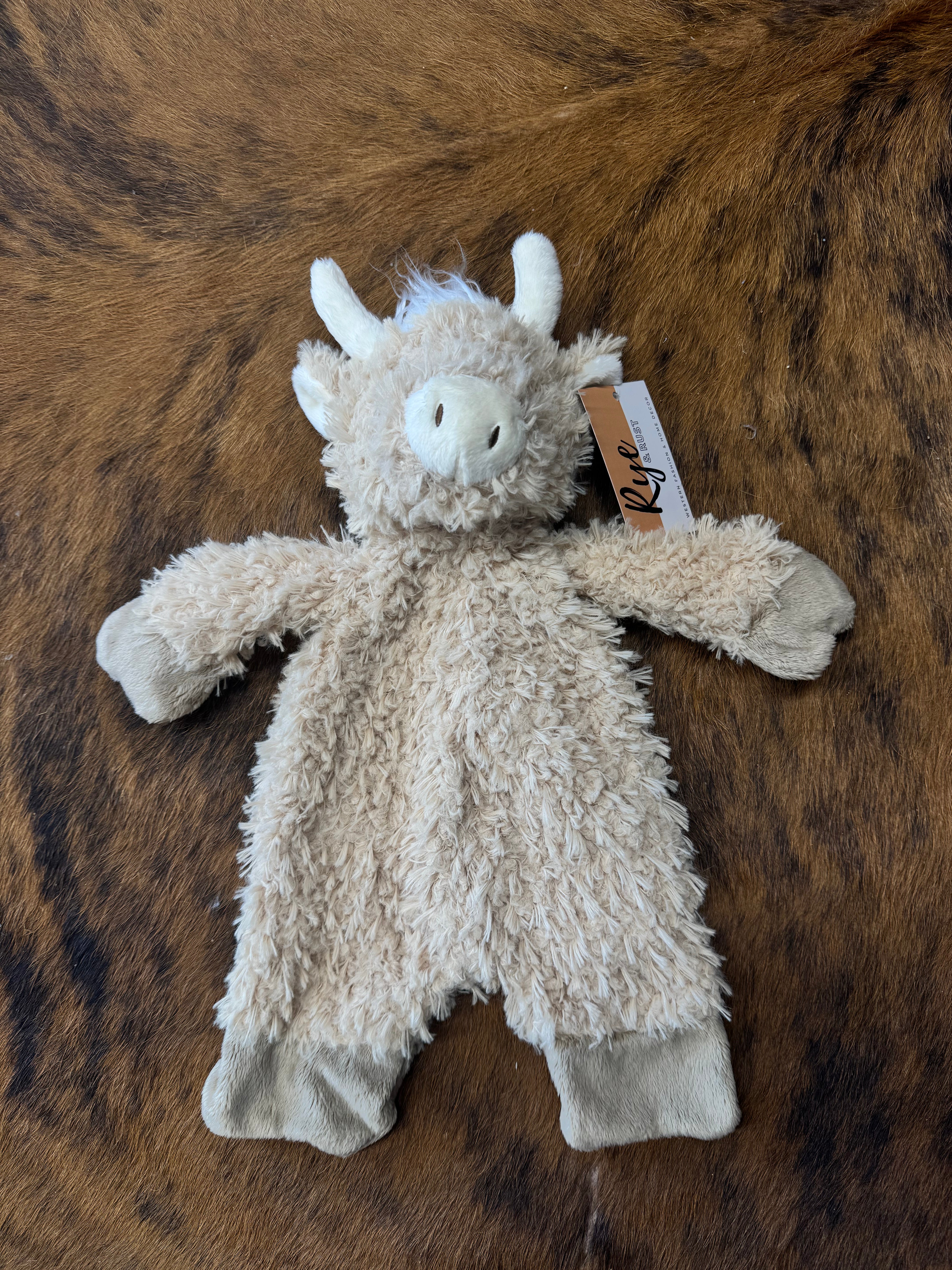 Flat Highland Cow Stuffie