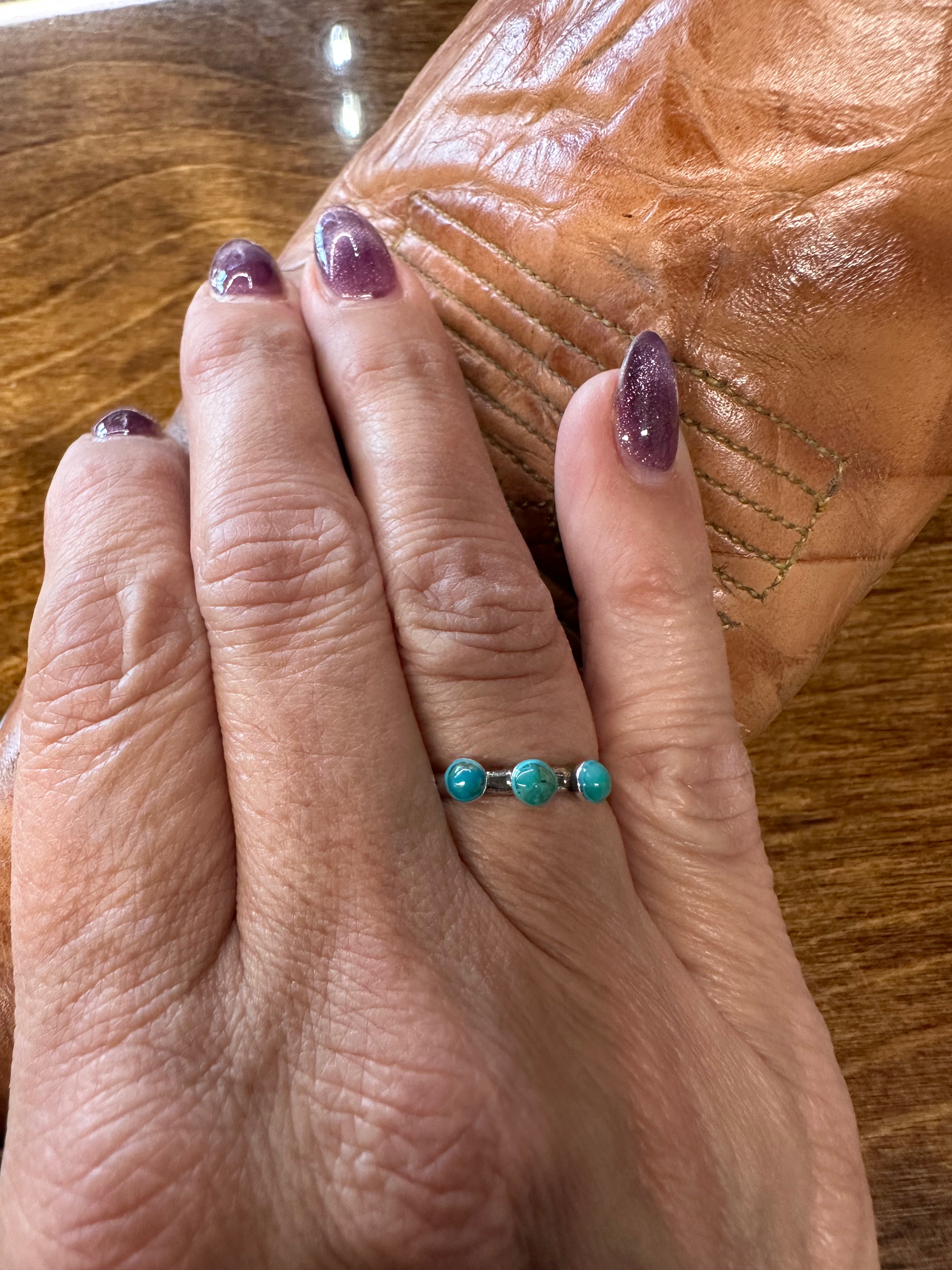 Turquoise Triple Stacker Ring