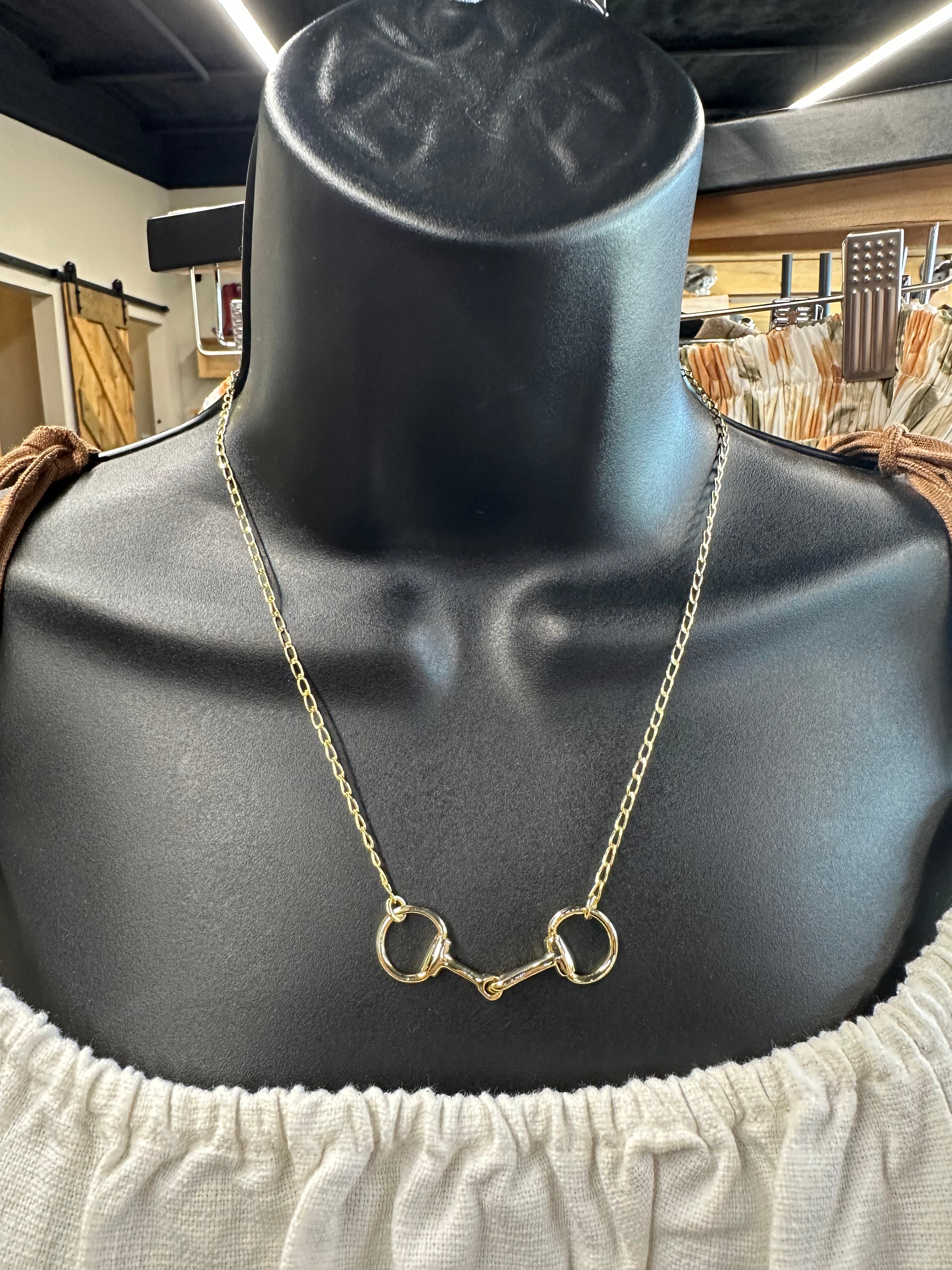 Brass Snafflebit Necklace