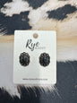 Decorative Oval Black Stud