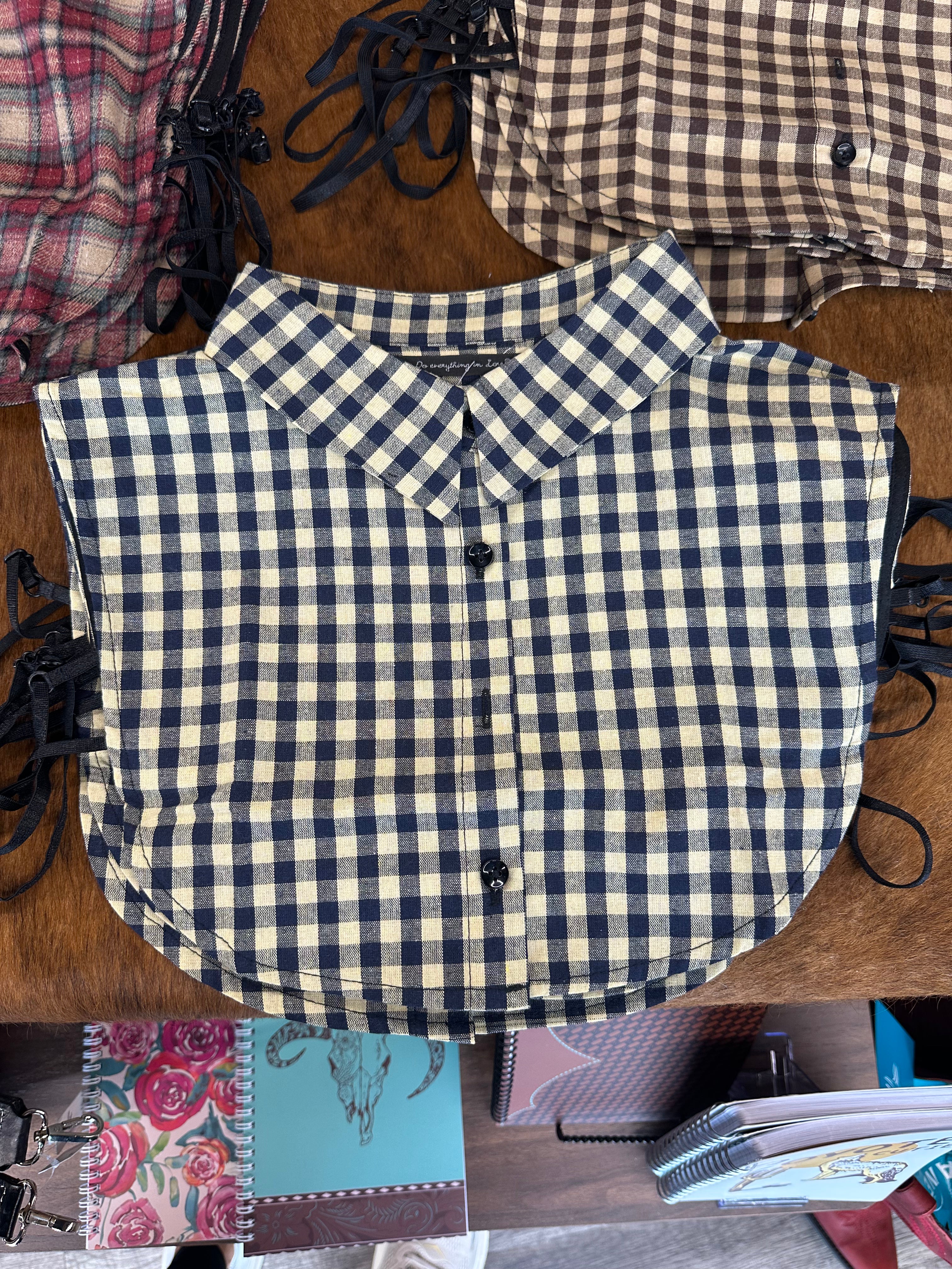 Mock Collar in Navy