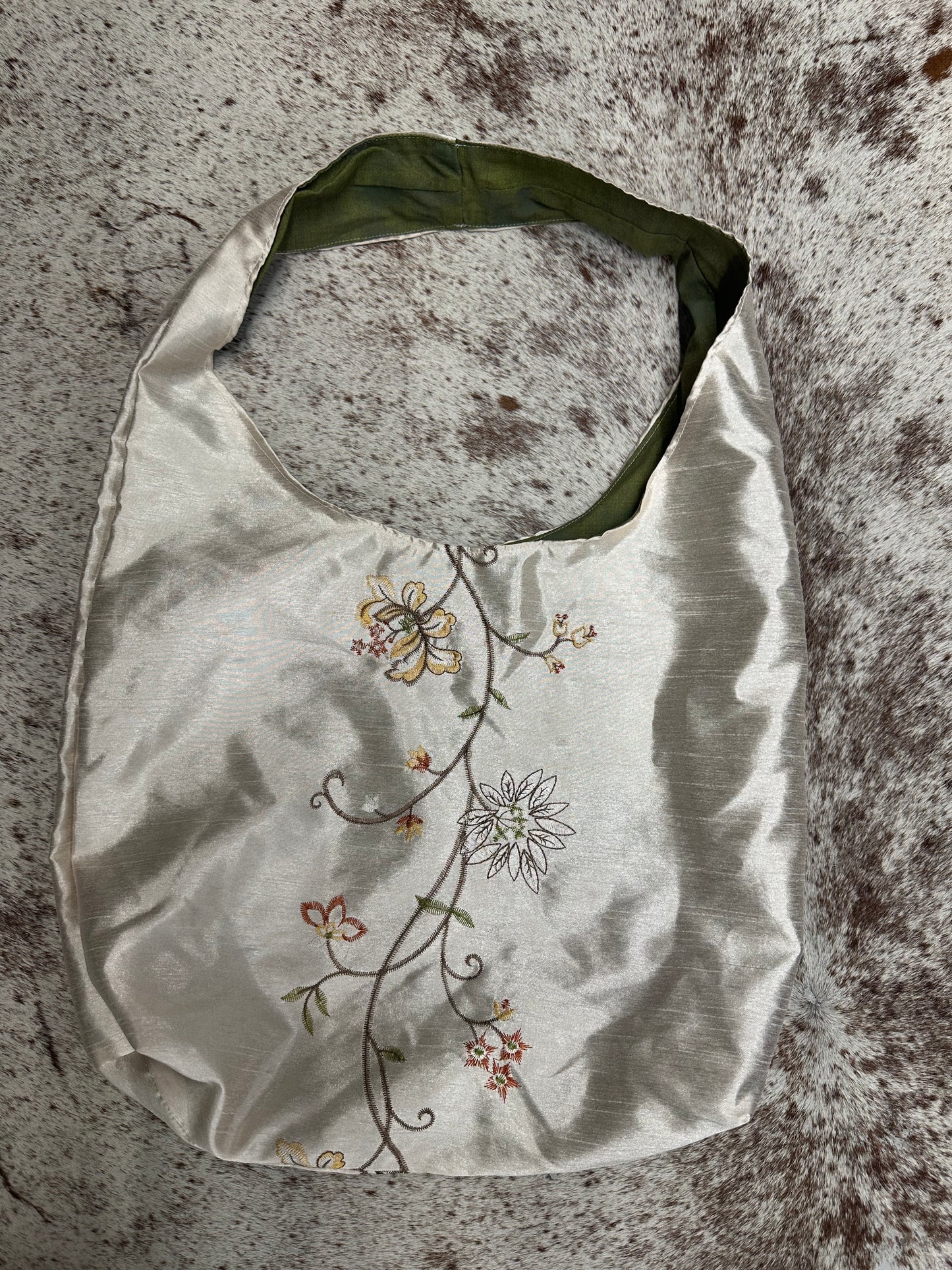 Tan & Olive Hobo Bag
