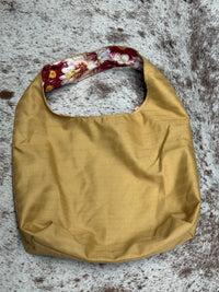 Mustard Floral Hobo Bag