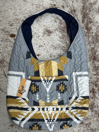 Gray Aztec Hobo Bag