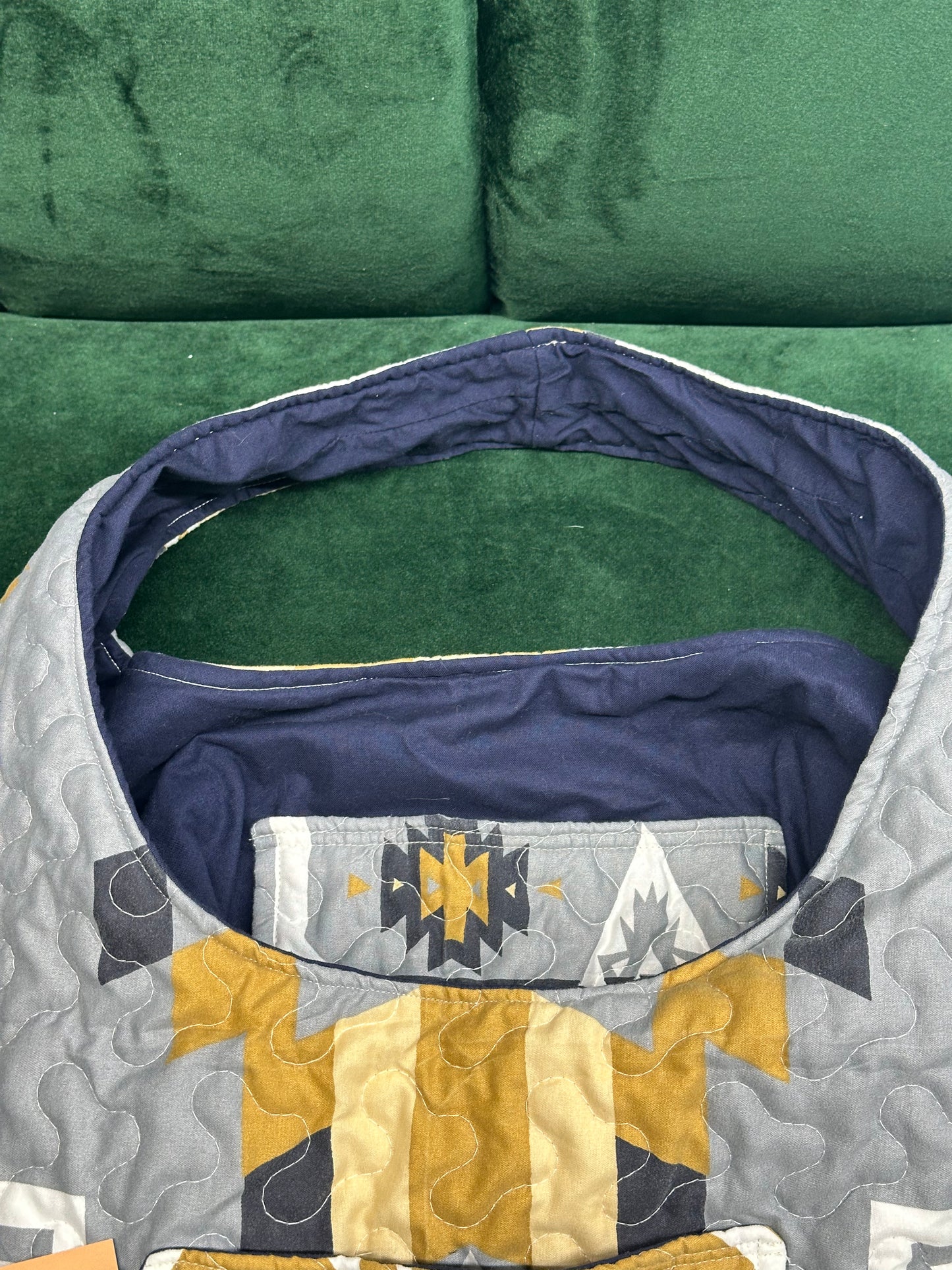 Gray Aztec Hobo Bag