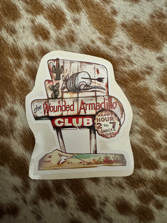 Wounded Armadillo Sticker