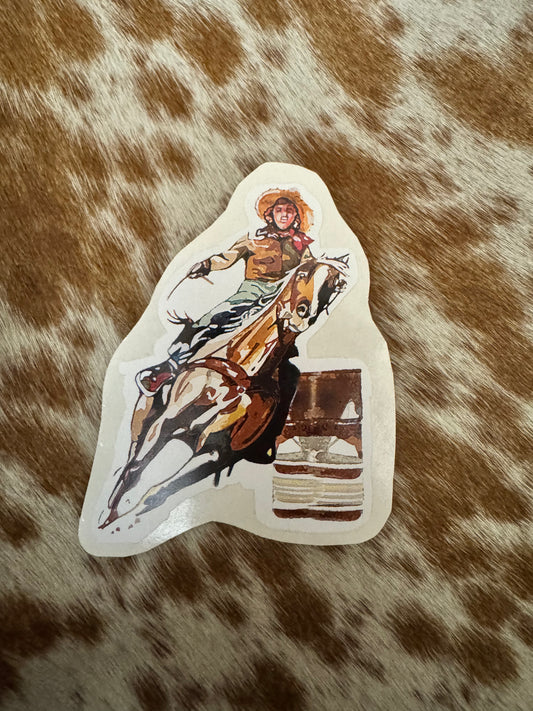 Barrel Horse Sticker