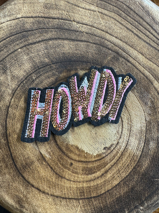 Sequin Howdy Patch