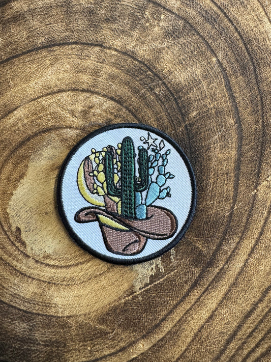 Round Cowboy Hat Patch