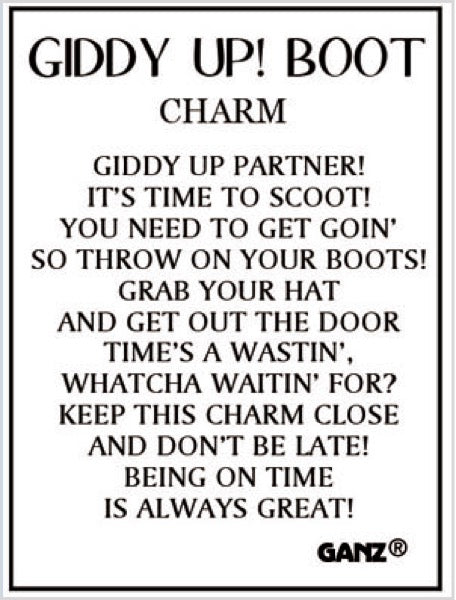 Giddy Up Boot Charm