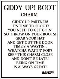 Giddy Up Boot Charm
