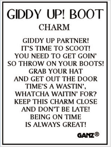 Giddy Up Boot Charm